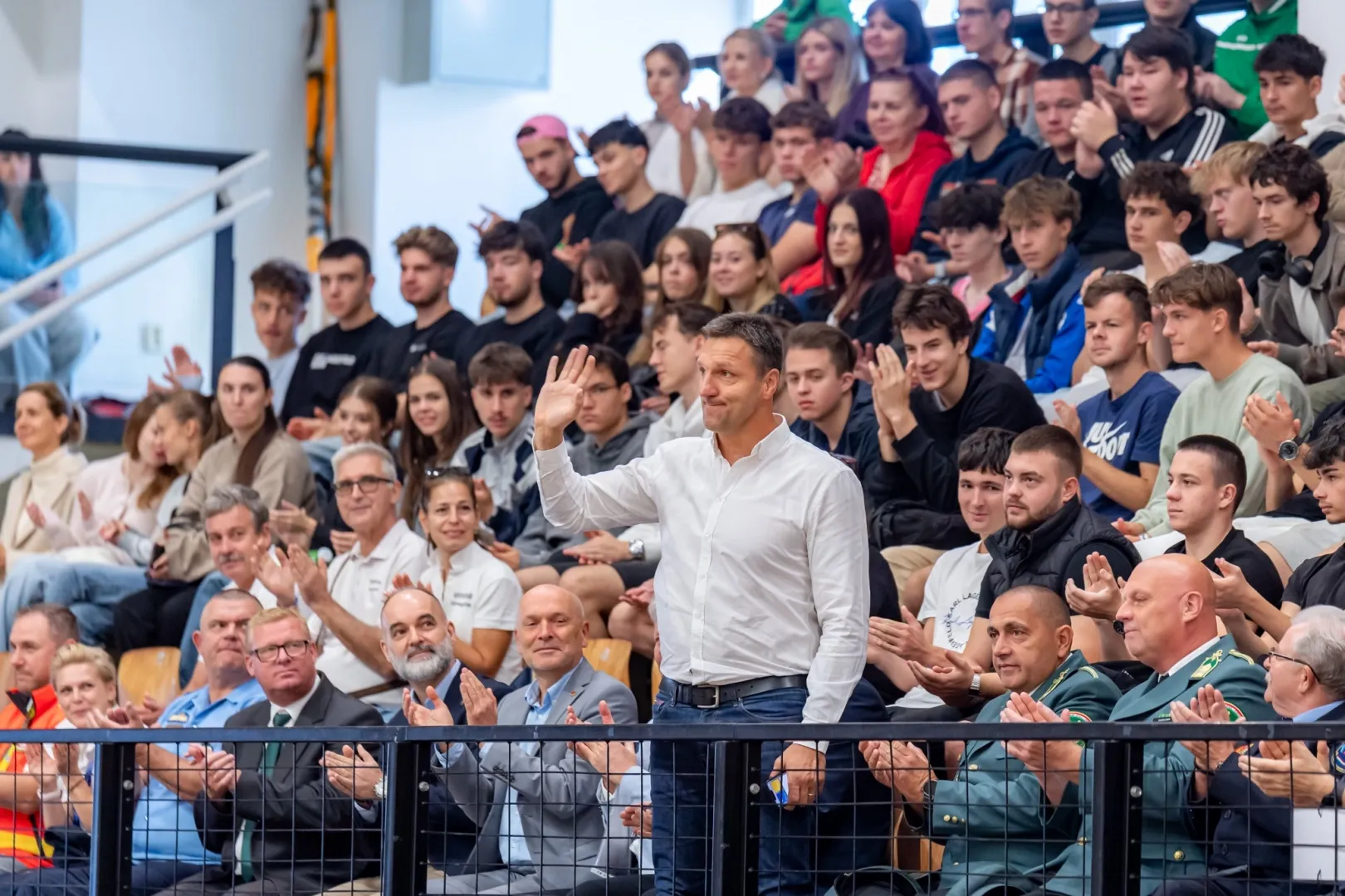 Gergely Kiss, three-time Olympic champion water polo player, highlighted the importance of sport and community for young people. (Photos: András Adorján, Máté Dudás)